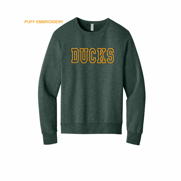 Bella Canvas Sweat Shirt DUCKS - Puff Embroidery